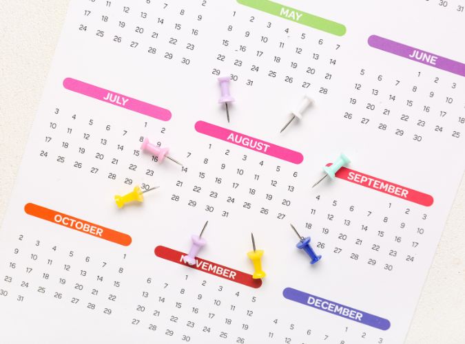 calendier durée séjour anglais