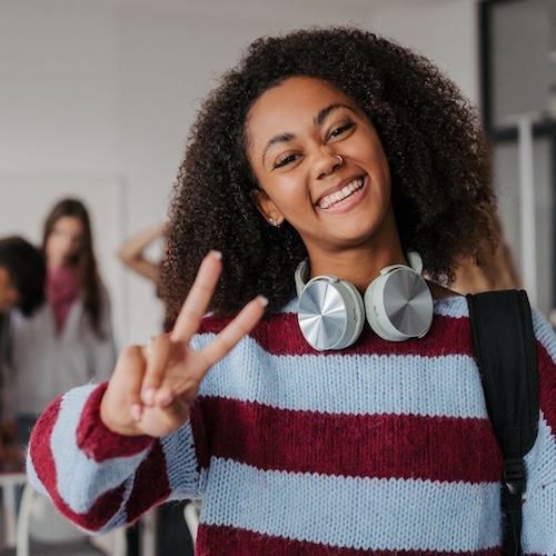 lycéene en séjour linguistique