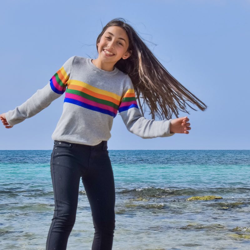 fille à la plage